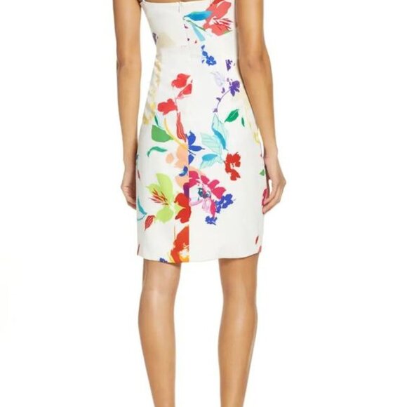 NWT BLACK HALO SEDORA WATERCOLOR FLORAL COCKTAIL DRESS-SIZE 10 - Picture 5 of 8